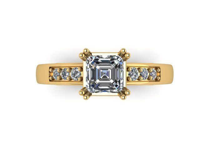 Fashion Ring 9 STL OBJ MTL 3D print model_4