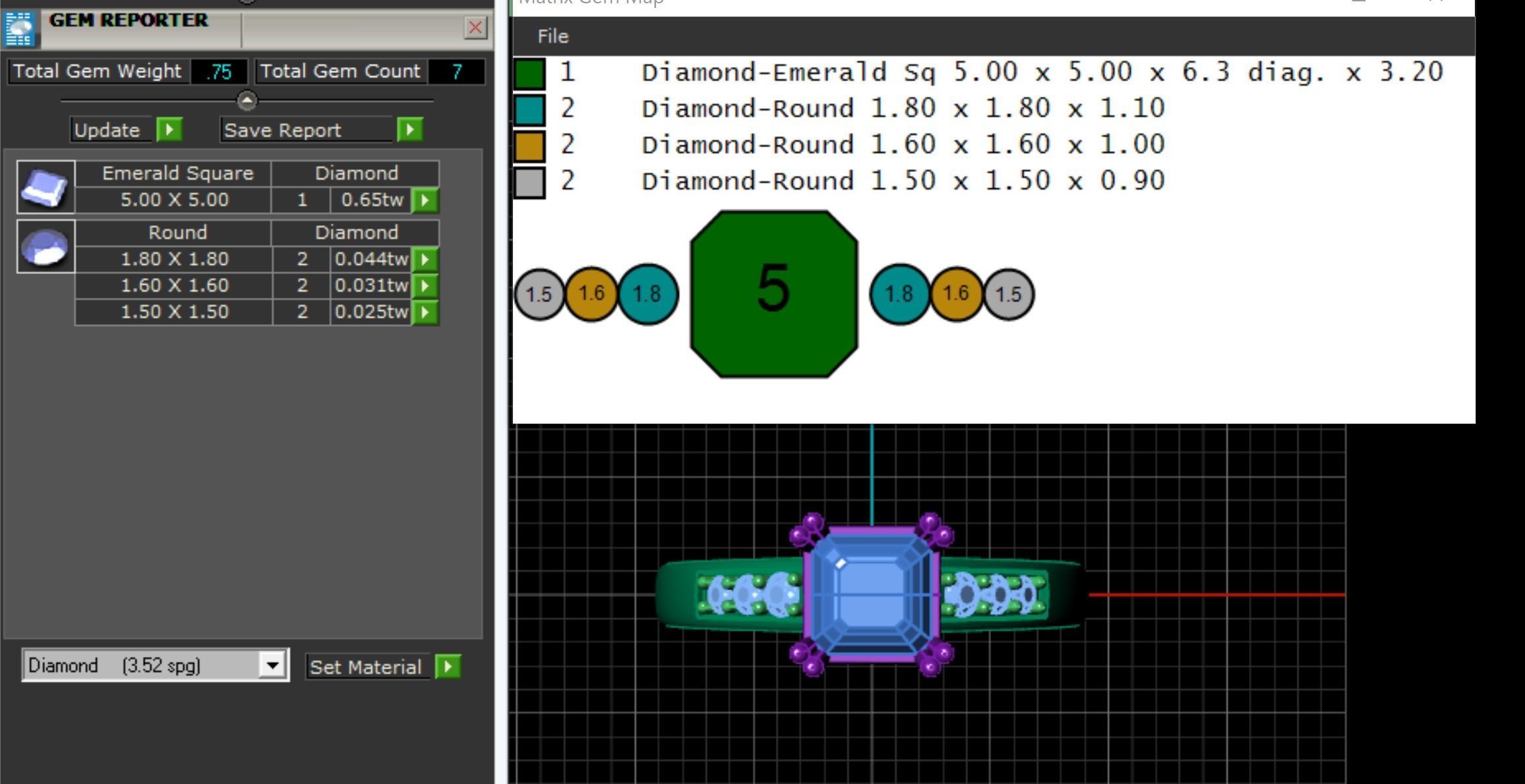 Fashion Ring 9 STL OBJ MTL 3D print model_6