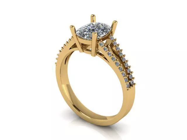 Fashion Ring 8 STL OBJ MTL 3D print model_0