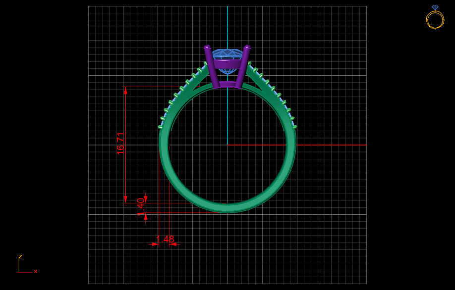 Fashion Ring 8 STL OBJ MTL 3D print model_8