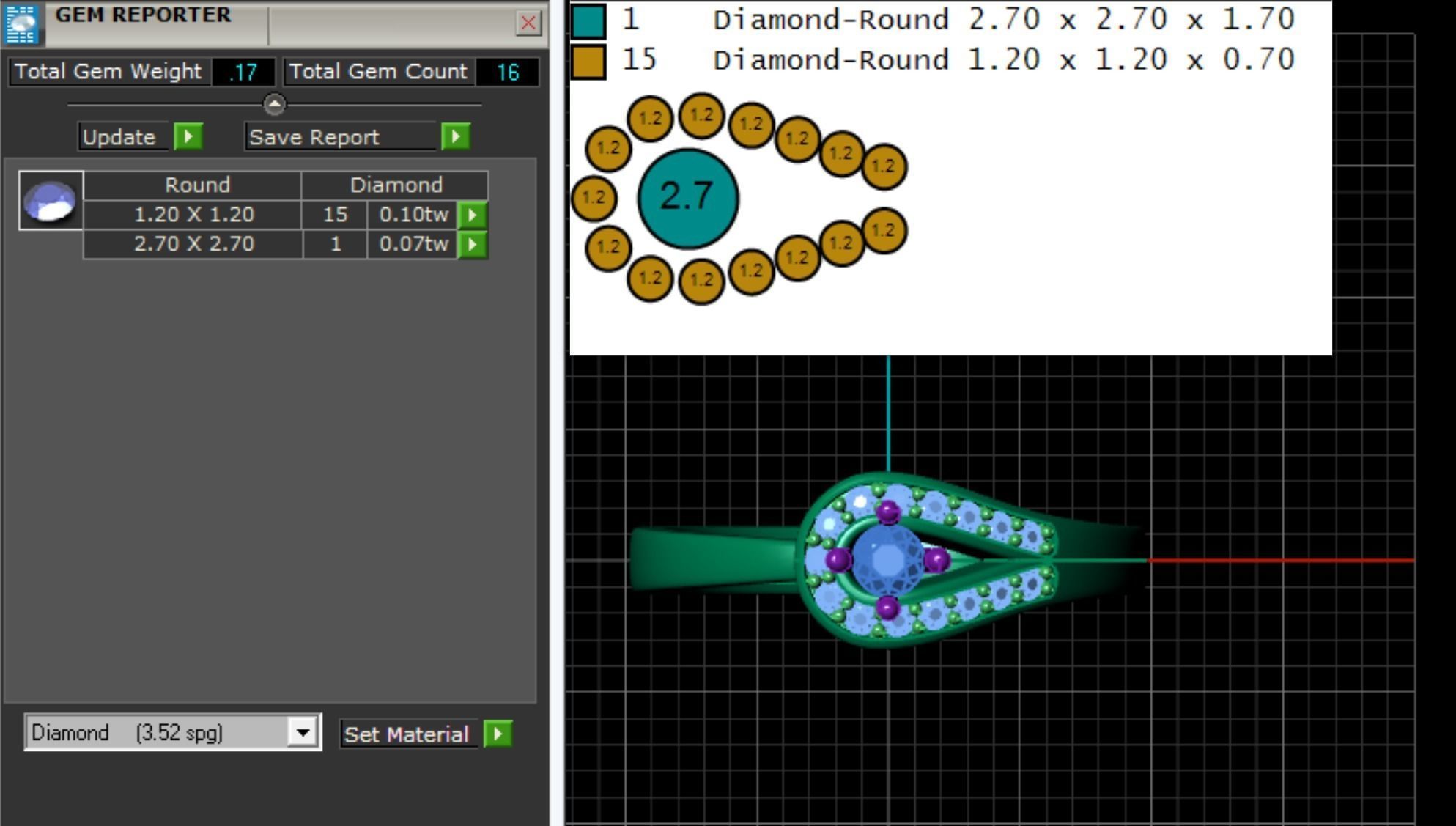 Fashion Ring 7 STL OBJ MTL 3D print model_6