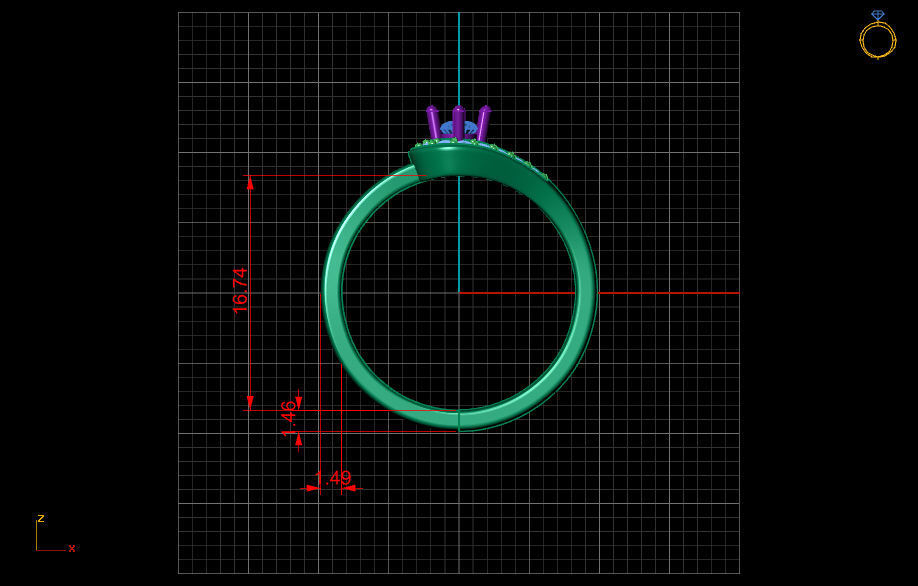 Fashion Ring 7 STL OBJ MTL 3D print model_8