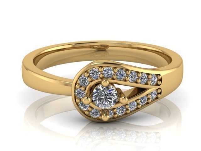 Fashion Ring 7 STL OBJ MTL 3D print model_1