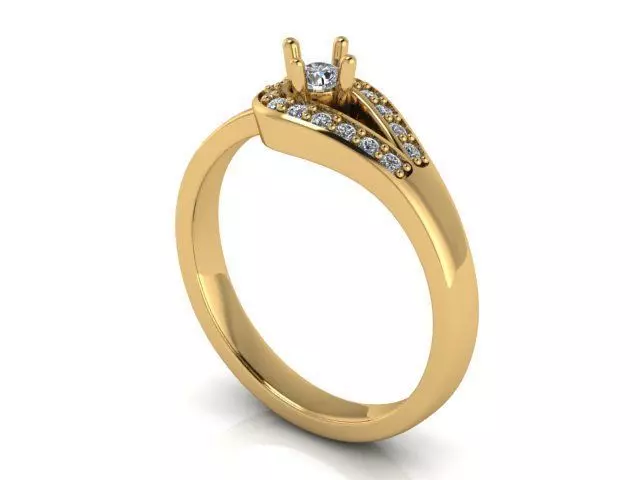 Fashion Ring 7 STL OBJ MTL 3D print model_0