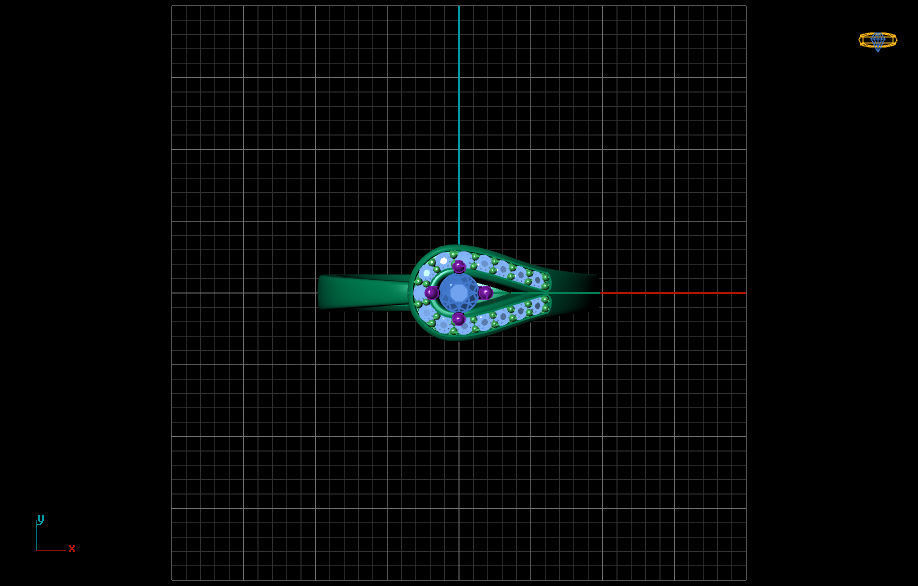 Fashion Ring 7 STL OBJ MTL 3D print model_10