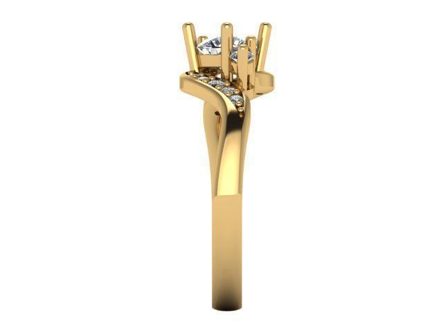 Fashion Ring 5 STL OBJ MTL 3D print model_3