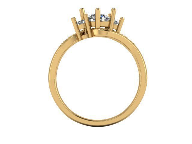 Fashion Ring 5 STL OBJ MTL 3D print model_2