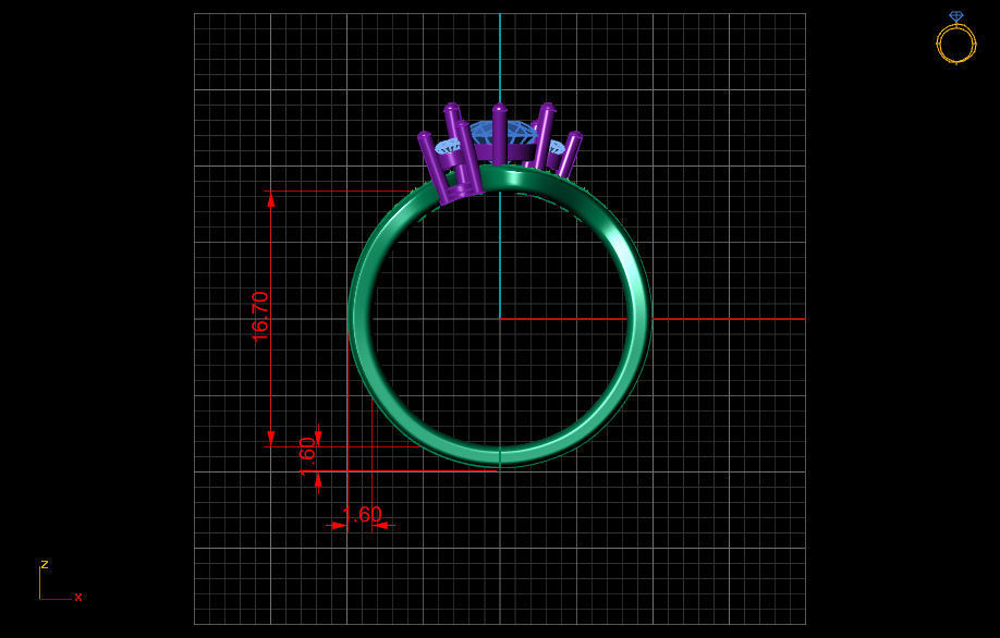 Fashion Ring 5 STL OBJ MTL 3D print model_8