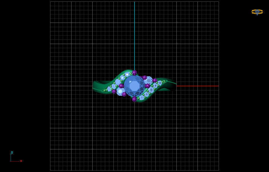 Fashion Ring 5 STL OBJ MTL 3D print model_10