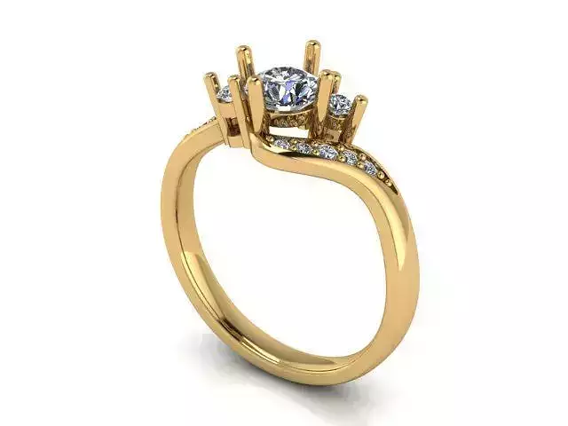 Fashion Ring 5 STL OBJ MTL