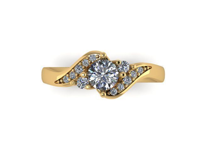 Fashion Ring 5 STL OBJ MTL 3D print model_4