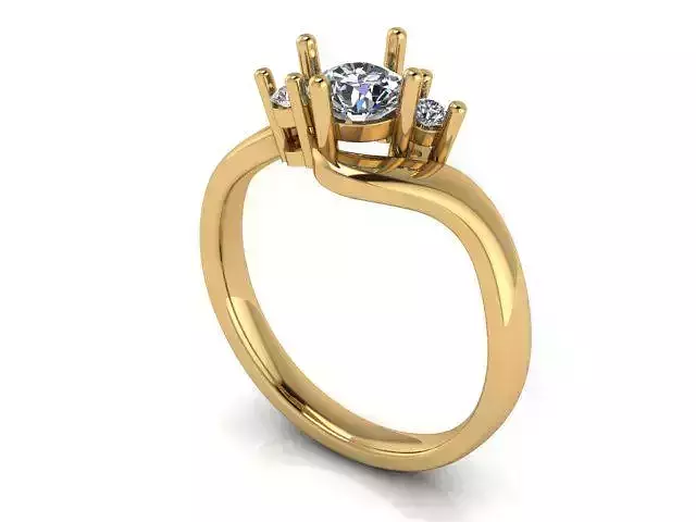 Fashion Ring 32 STL OBJ MTL