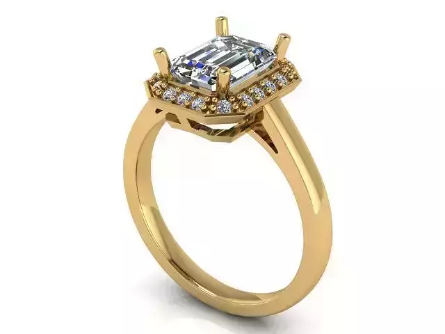 Fashion Ring 28 STL OBJ MTL