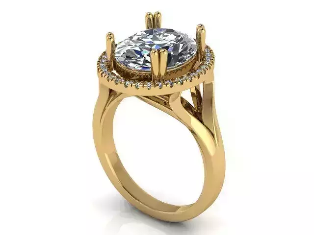 Fashion Ring 27 STL OBJ MTL