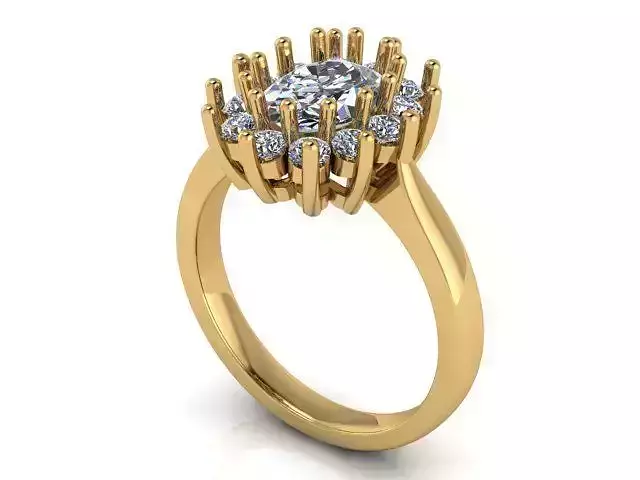 Fashion Ring 26 STL OBJ MTL