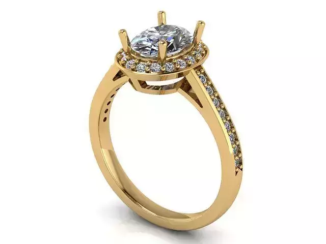 Fashion Ring 24 STL OBJ MTL