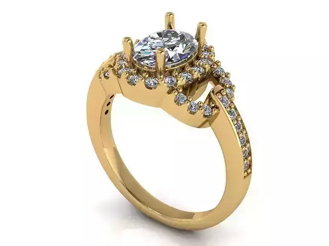 Fashion Ring 23 STL OBJ MTL