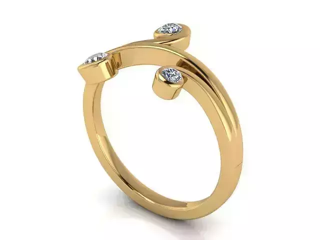 Fashion Ring 18 STL OBJ MTL