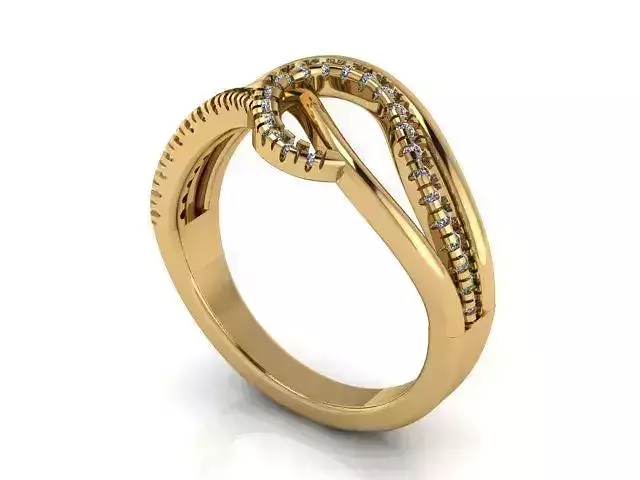 Fashion Ring 14 STL OBJ MTL