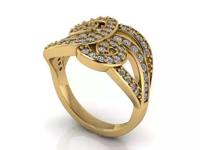 Fashion Ring 13 STL OBJ MTL