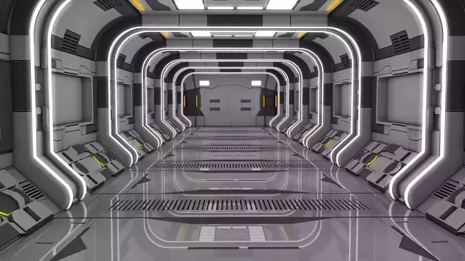 Sci Fi Corridor 3D model Sci Fi Corridor 3D model