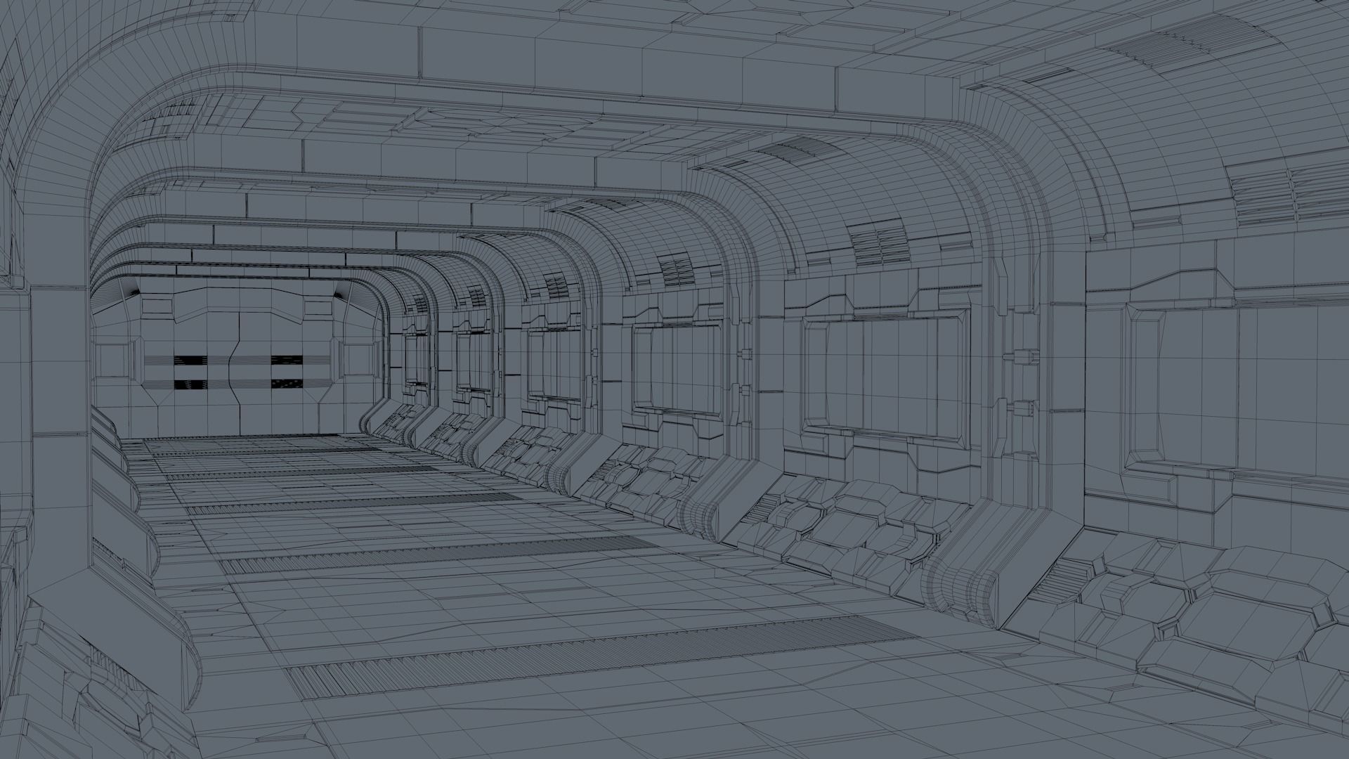 Sci Fi Corridor 3D model_10
