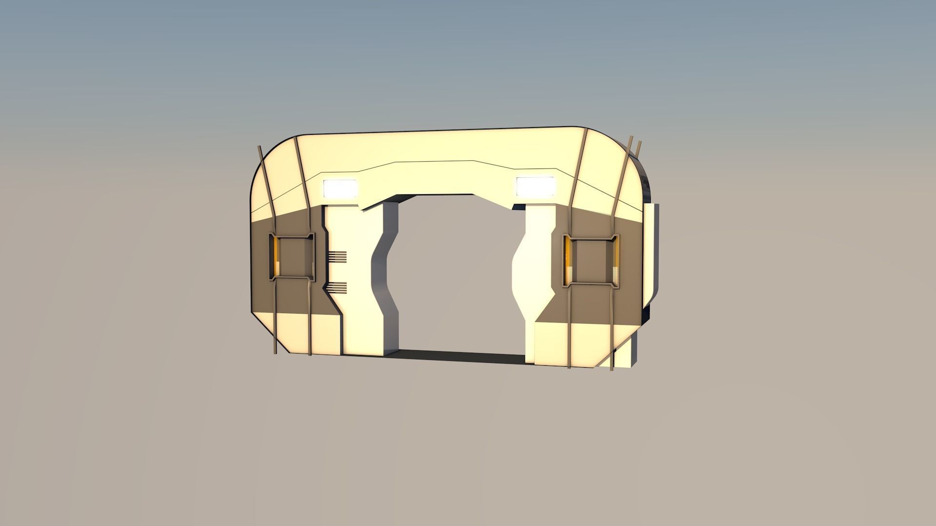 Sci Fi Corridor 3D model_6