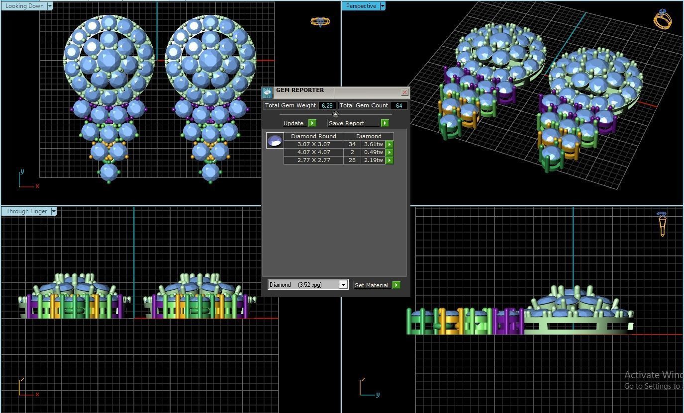 earring 3D print model_1