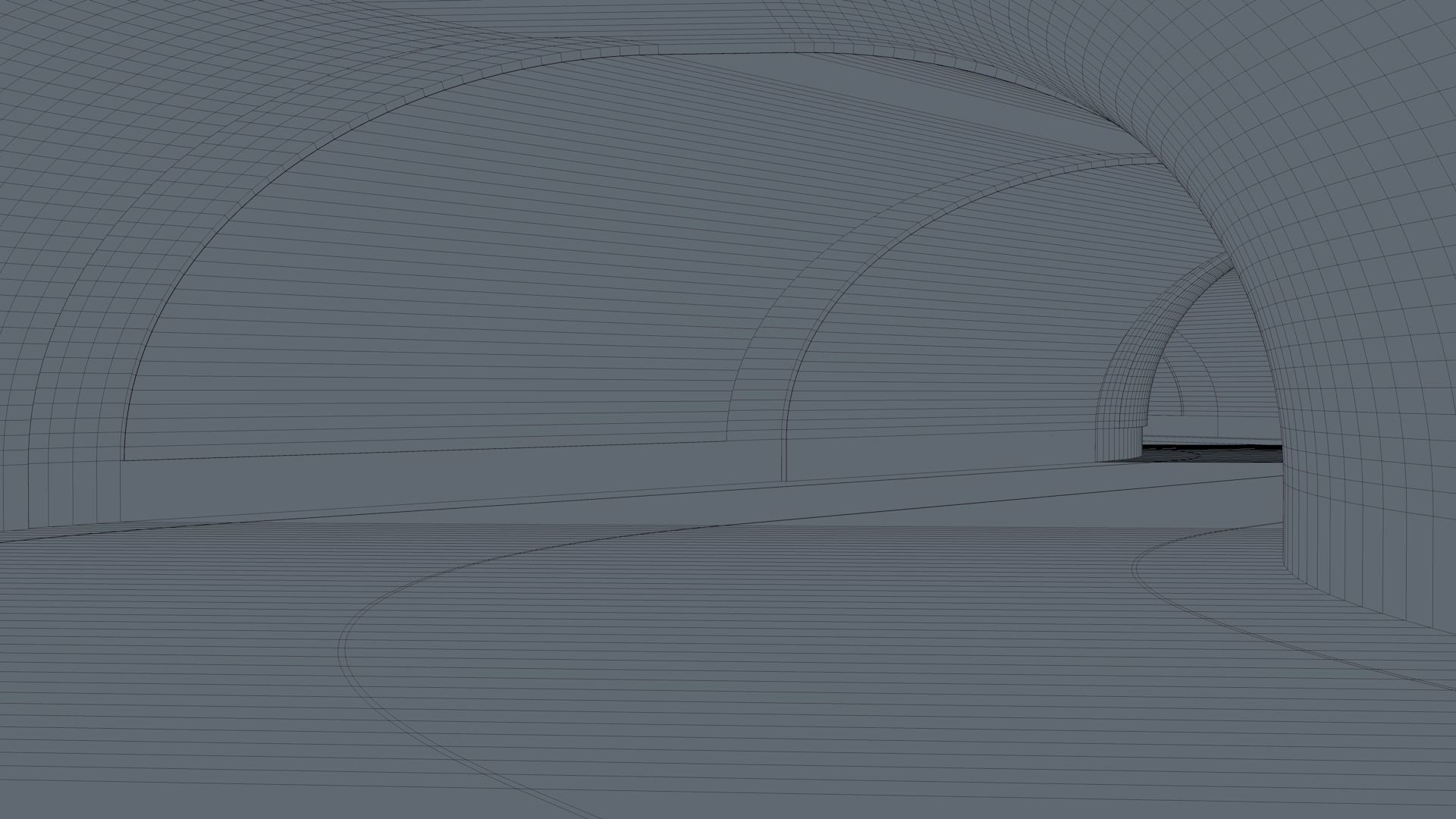 Sci Fi Tunnel 3D model_9