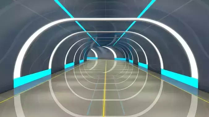 Sci Fi Tunnel 3D model