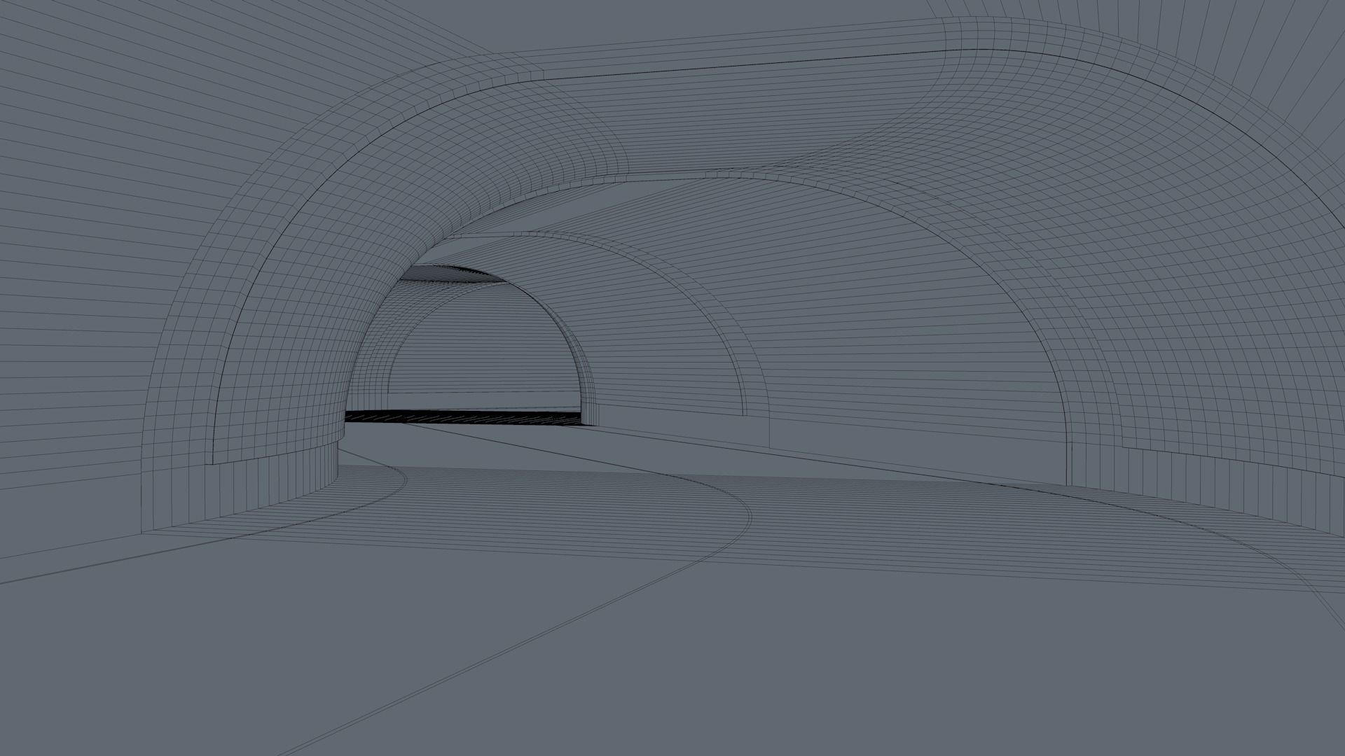 Sci Fi Tunnel 3D model_8