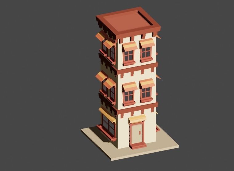 Building Model Low Poly 3D model_12