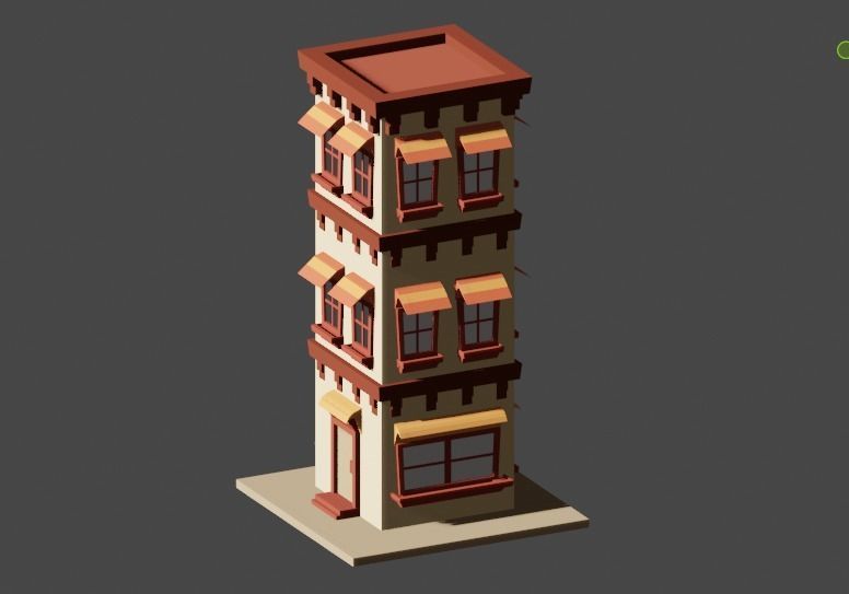 Building Model Low Poly 3D model_6