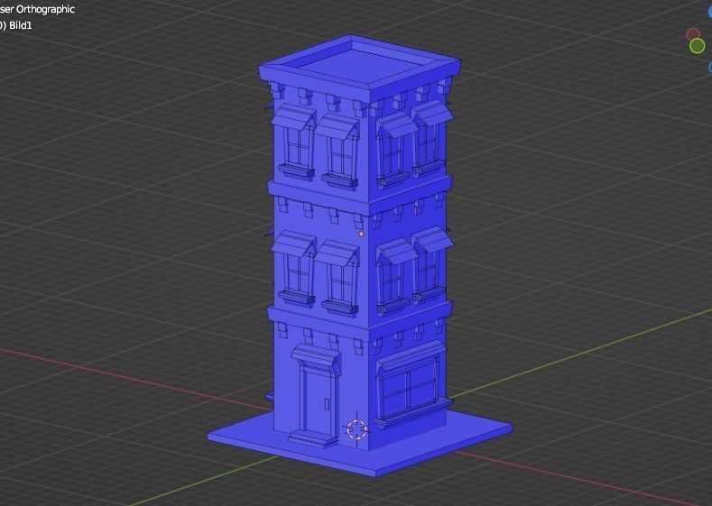 Building Model Low Poly 3D model_5