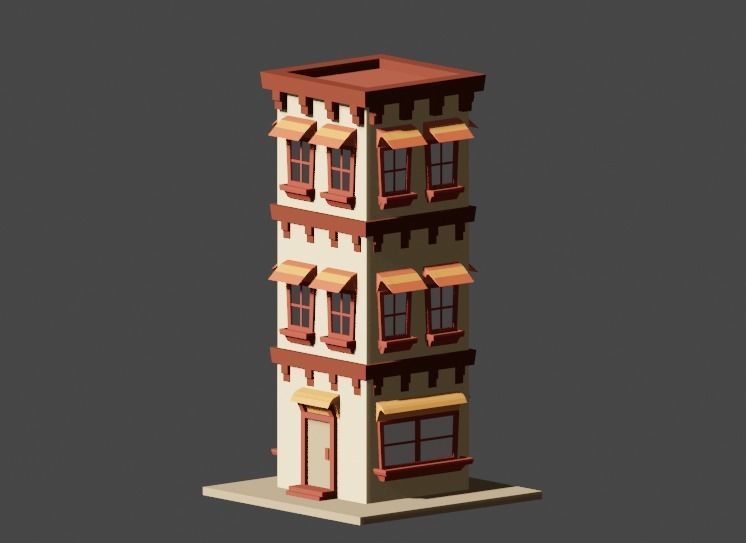 Building Model Low Poly 3D model_14