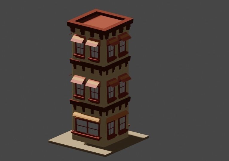 Building Model Low Poly 3D model_8