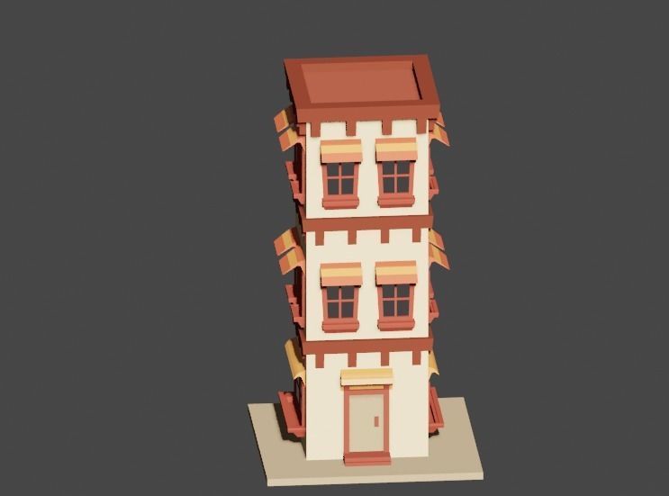 Building Model Low Poly 3D model_22