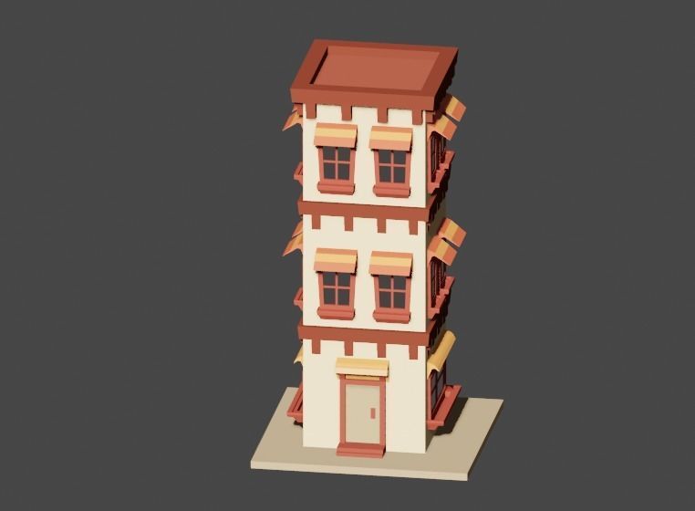 Building Model Low Poly 3D model_13