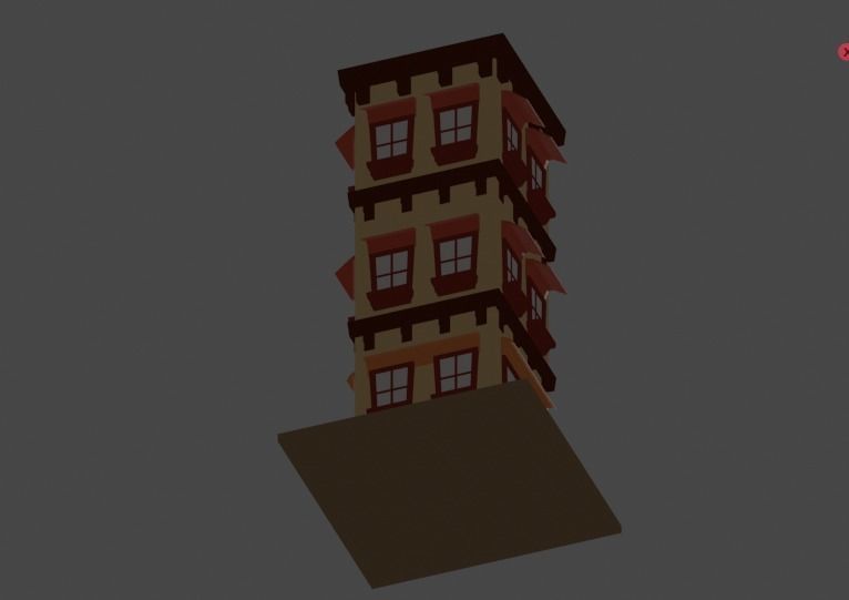 Building Model Low Poly 3D model_19