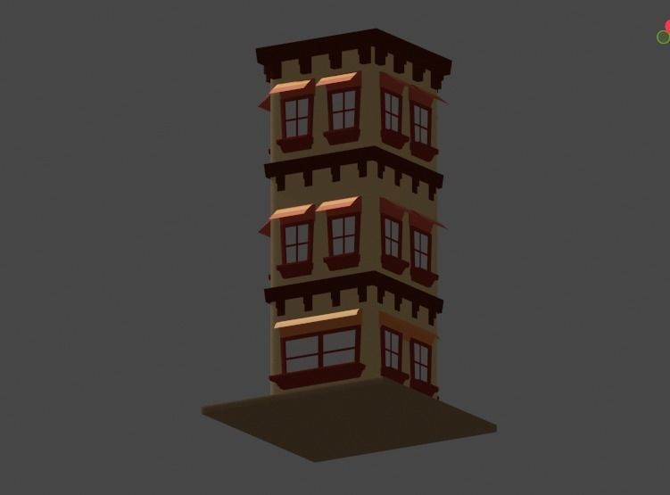 Building Model Low Poly 3D model_17