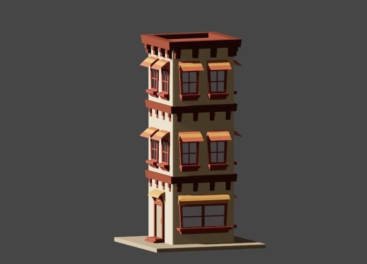 Building Model Low Poly 3D model_15