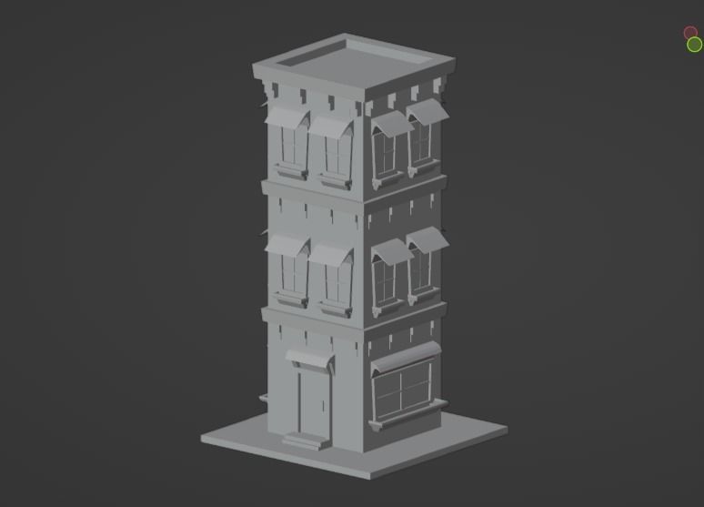 Building Model Low Poly 3D model_3
