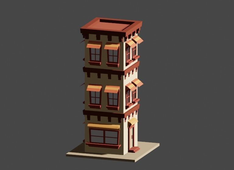 Building Model Low Poly 3D model_11