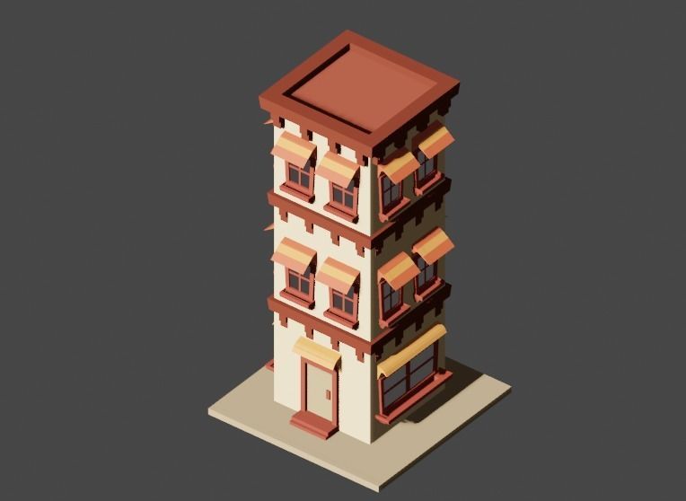 Building Model Low Poly 3D model_23