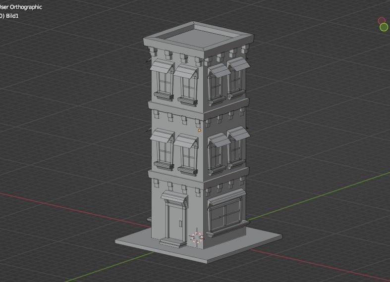 Building Model Low Poly 3D model_4