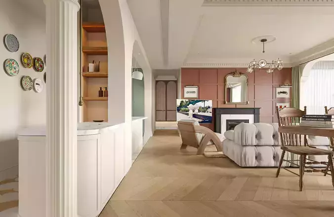 Interior design of medieval style apartments