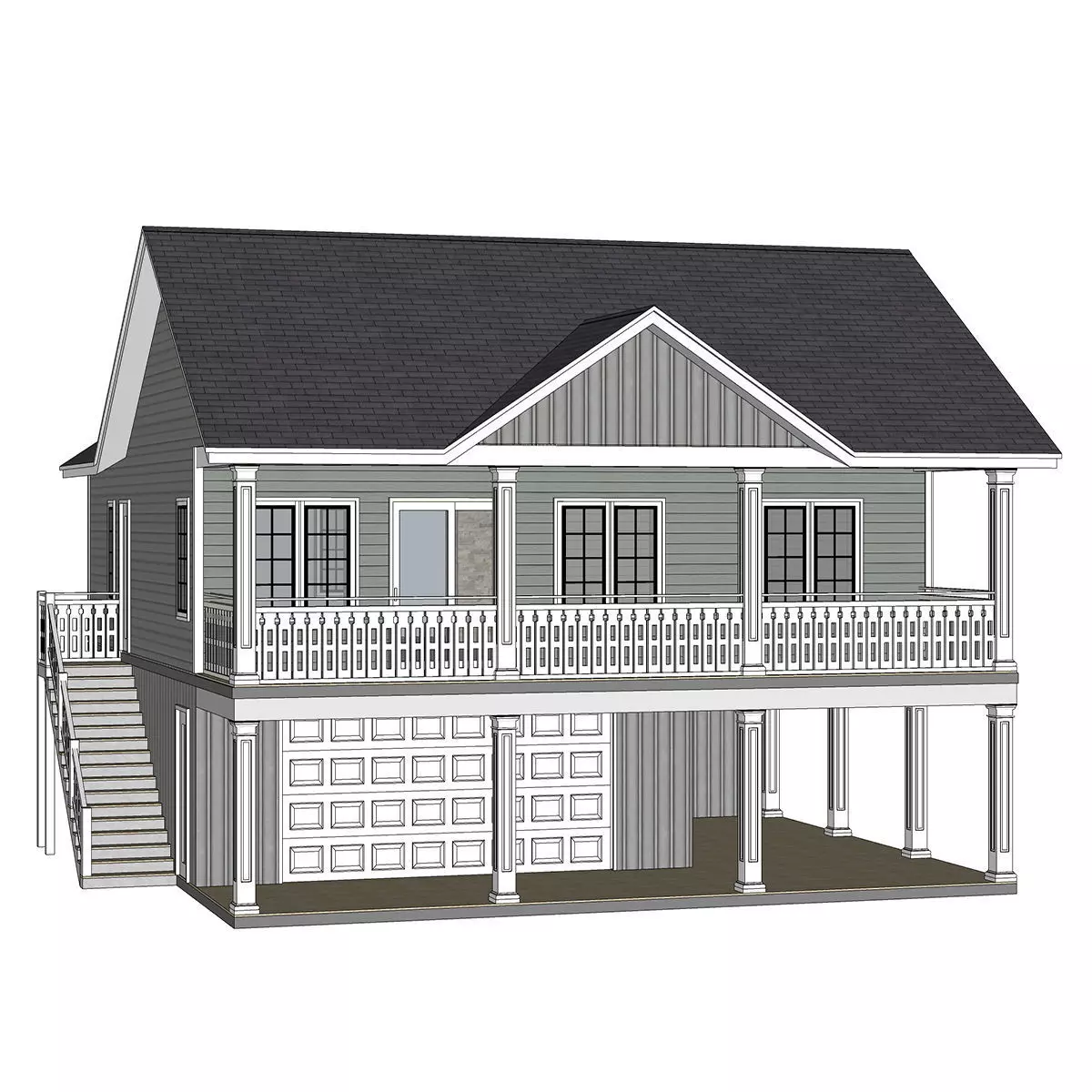Cabin House 02 -Archimple LLC 3D model_0
