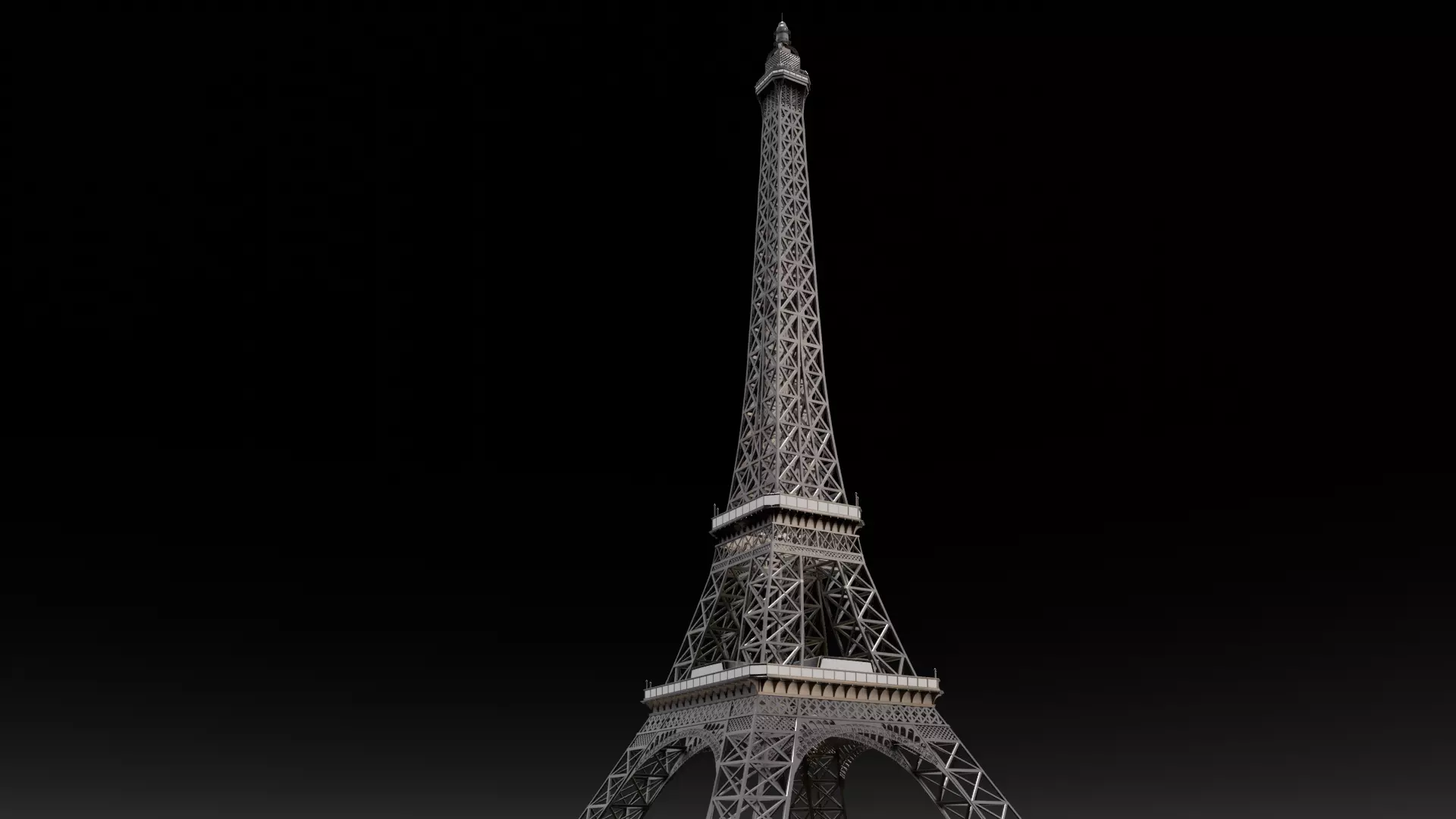 Detailed Eiffel Tower 3D Model Low-poly 3D model