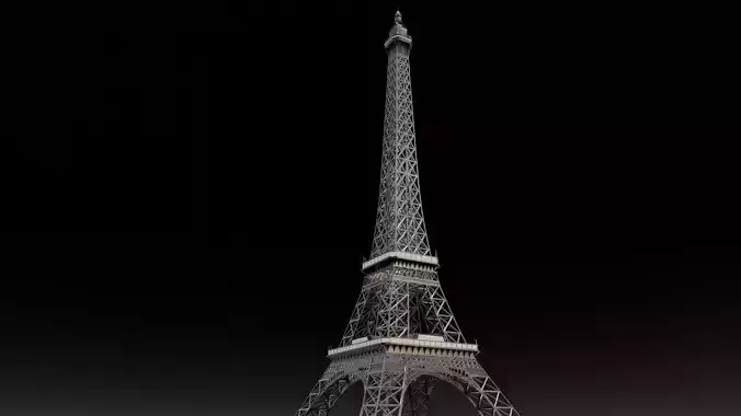 Detailed Eiffel Tower 3D Model