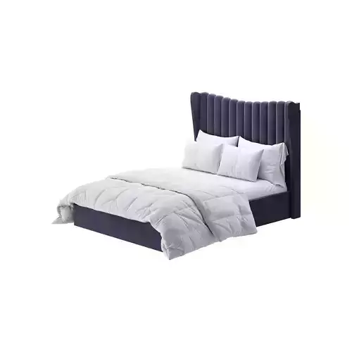 Octavia Velvet-Finish Ottoman Bed I